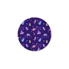 Space-seamless-pattern Golf Ball Marker (4 pack)