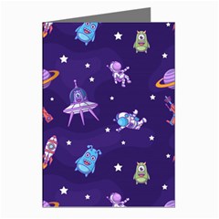 Space-seamless-pattern Greeting Cards (Pkg of 8)