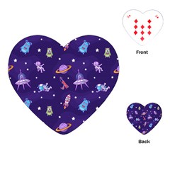 Space-seamless-pattern Playing Cards Single Design (Heart)