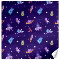 Space-seamless-pattern Canvas 12  x 12 