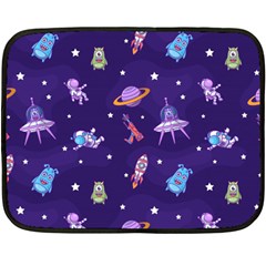 Space-seamless-pattern Fleece Blanket (Mini)