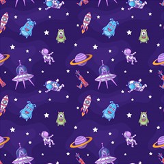 Space-seamless-pattern Play Mat (Square)