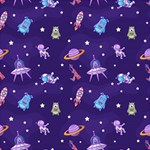 Space-seamless-pattern Play Mat (Square) Front