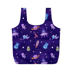 Space-seamless-pattern Full Print Recycle Bag (M)