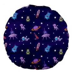 Space-seamless-pattern Large 18  Premium Flano Round Cushions