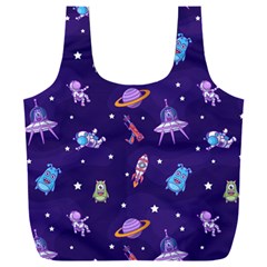 Space-seamless-pattern Full Print Recycle Bag (XXL)