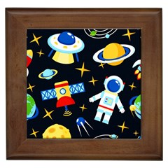 Space Seamless Pattern Framed Tile by Salman4z