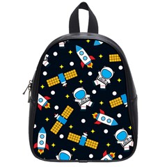 Seamless-adventure-space-vector-pattern-background School Bag (small) by Salman4z