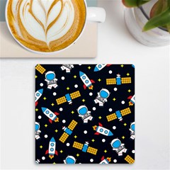 Seamless-adventure-space-vector-pattern-background Uv Print Square Tile Coaster  by Salman4z