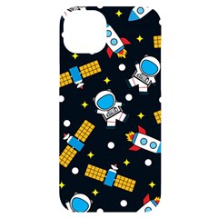 Seamless-adventure-space-vector-pattern-background Iphone 14 Plus Black Uv Print Case by Salman4z