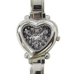 Vector-flat-space-design-background-with-text Heart Italian Charm Watch by Salman4z