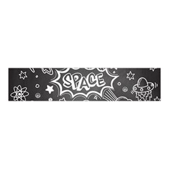 Vector-flat-space-design-background-with-text Velvet Scrunchie by Salman4z