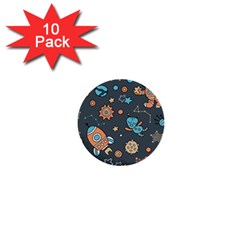 Space-seamless-pattern 1  Mini Buttons (10 Pack)  by Salman4z