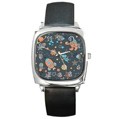 Space-seamless-pattern Square Metal Watch by Salman4z