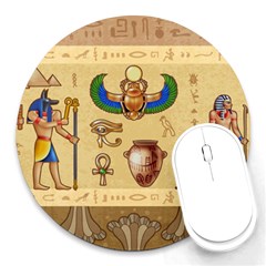 Egypt-horizontal-illustration Round Mousepad by Salman4z