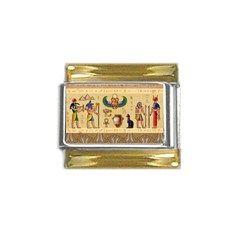 Egypt-horizontal-illustration Gold Trim Italian Charm (9mm) by Salman4z