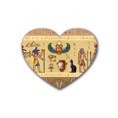 Egypt-horizontal-illustration Rubber Heart Coaster (4 Pack) by Salman4z