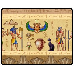 Egypt-horizontal-illustration Fleece Blanket (medium) by Salman4z