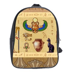 Egypt-horizontal-illustration School Bag (xl) by Salman4z