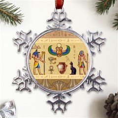 Egypt-horizontal-illustration Metal Large Snowflake Ornament by Salman4z