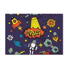 Vector-flat-space-design-background-with-text -- Sticker A4 (10 Pack) by Salman4z