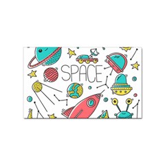 Space-cosmos-seamless-pattern-seamless-pattern-doodle-style Sticker (rectangular) by Salman4z