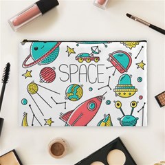 Space-cosmos-seamless-pattern-seamless-pattern-doodle-style Cosmetic Bag (large) by Salman4z