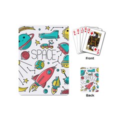 Space-cosmos-seamless-pattern-seamless-pattern-doodle-style Playing Cards Single Design (mini) by Salman4z