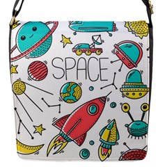 Space-cosmos-seamless-pattern-seamless-pattern-doodle-style Flap Closure Messenger Bag (s) by Salman4z