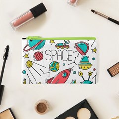 Space-cosmos-seamless-pattern-seamless-pattern-doodle-style Cosmetic Bag (xs) by Salman4z