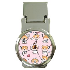 Set-kawaii-smile-japanese-dog-akita-inu-cartoon Money Clip Watches by Salman4z