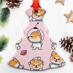 Set-kawaii-smile-japanese-dog-akita-inu-cartoon Christmas Tree Ornament (two Sides) by Salman4z