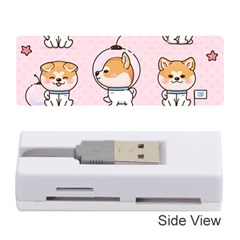 Set-kawaii-smile-japanese-dog-akita-inu-cartoon Memory Card Reader (stick) by Salman4z