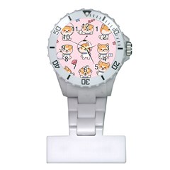 Set-kawaii-smile-japanese-dog-akita-inu-cartoon Plastic Nurses Watch by Salman4z