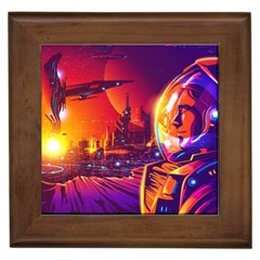 Far-future-human-colonization Framed Tile by Salman4z