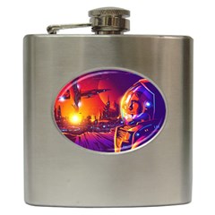 Far-future-human-colonization Hip Flask (6 Oz) by Salman4z