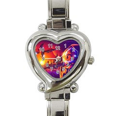 Far-future-human-colonization Heart Italian Charm Watch by Salman4z