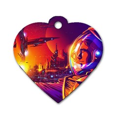 Far-future-human-colonization Dog Tag Heart (one Side) by Salman4z