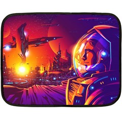 Far-future-human-colonization Two Sides Fleece Blanket (mini) by Salman4z