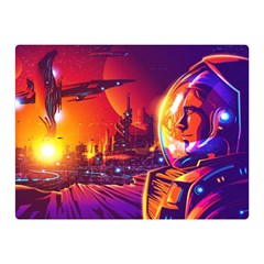 Far-future-human-colonization Two Sides Premium Plush Fleece Blanket (mini) by Salman4z