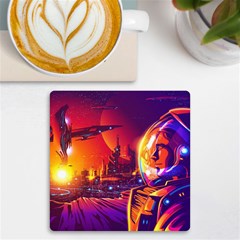 Far-future-human-colonization Uv Print Square Tile Coaster  by Salman4z