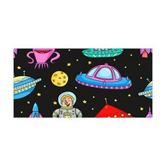 Seamless-pattern-with-space-objects-ufo-rockets-aliens-hand-drawn-elements-space Yoga Headband by Salman4z