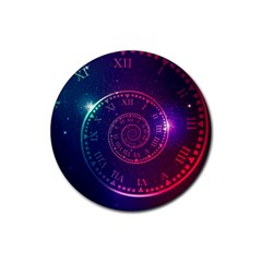 Time-machine Rubber Coaster (round) by Salman4z