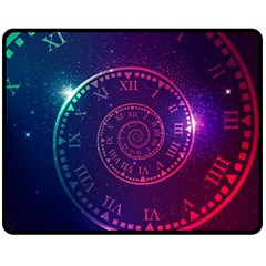 Time-machine Two Sides Fleece Blanket (medium) by Salman4z