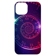 Time-machine Iphone 14 Black Uv Print Case by Salman4z