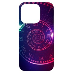 Time-machine Iphone 14 Pro Black Uv Print Case by Salman4z