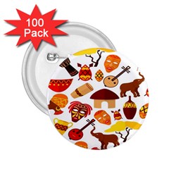 Africa-jungle-ethnic-tribe-travel-seamless-pattern-vector-illustration 2 25  Buttons (100 Pack)  by Salman4z