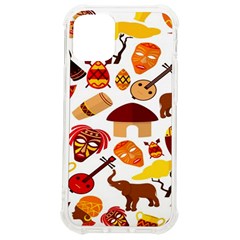 Africa-jungle-ethnic-tribe-travel-seamless-pattern-vector-illustration Iphone 12 Mini Tpu Uv Print Case	 by Salman4z