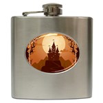 Beautiful-castle Hip Flask (6 oz) Front