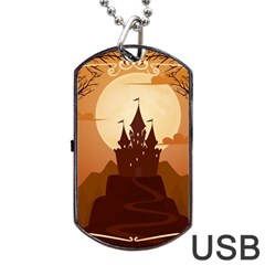 Beautiful-castle Dog Tag Usb Flash (one Side) by Salman4z